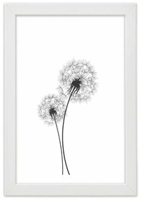 Gario Poszter Rajzolt két pitypang A keret színe: Természetes, Méret: 40 x 60 cm