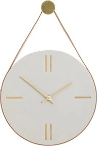 Hübsch Clock Beton Bőrszíjas Falióra Szürke