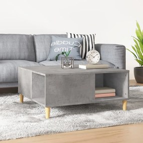 Betonszürke szerelt fa dohányzóasztal 80x80x36,5 cm