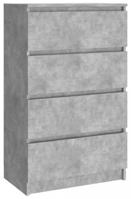 betonszürke szerelt fa tálalószekrény 60 x 35 x 98,5 cm