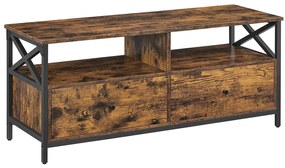 TV-szekrény 2 fiókkal 120 x 50 x 40 cm rusztikus barna