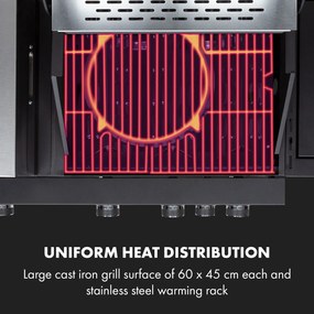 Kingsville XL, kombinált grill, gáz, pizzasütő, 20,5 kW, 5 + 1 égő