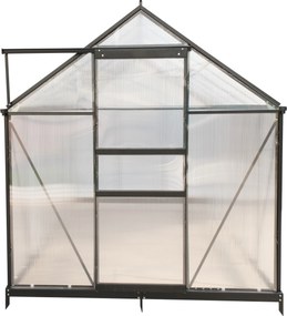 Furnigo Kerti üvegház 380x190x195 cm + alap - fekete