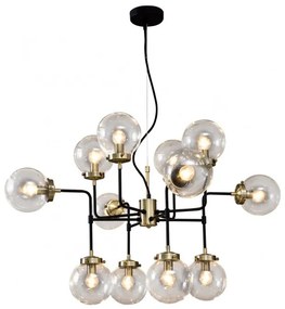 ITALUX V1009-12 ODELIA Glamour Csillár Barna, Fekete E14 IP20