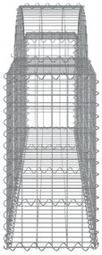 9 db íves horganyzott vas gabion kosár 200x30x60/80 cm