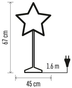 Karácsonyi dekoráció 1xE14/25W/230V á. 45 cm arany