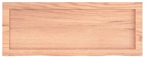 világosbarna kezelt tömör tölgyfa fali polc 80x30x(2-6) cm