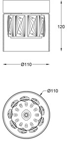 Zuma Line C0389-01A-F4AC - GEM mennyezeti lámpa 1xG9/28W/230V