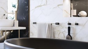 BISK Erga Madison, álló szappanadagoló, fehér-arany, ERG-08142