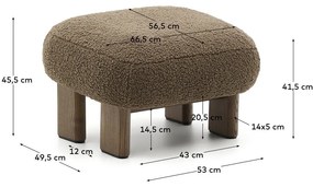 Barna buklé lábtartó Nema – Kave Home