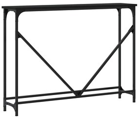 fekete szerelt fa tálalóasztal 102 x 22,5 x 75 cm