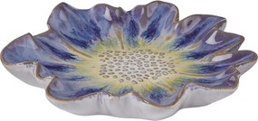 BLUE BLISS kerámia fali dekoráció Ø 11 cm , kék