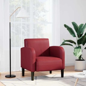Bordó műbőr kanapé szék karfával 60 cm