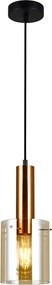 Italux glamour modern függeszték sardo borostyán sárgaréz itxpnd55811bro+amb