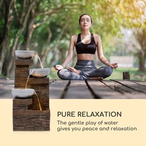 Blumfeldt Fez, szoláris szökőkút, LED, 34 × 76 × 36 cm (SZ × M × M), polirezin