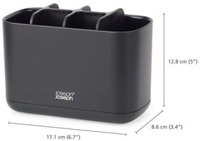 Fekete műanyag fogkefetartó állvány EasyStore – Joseph Joseph