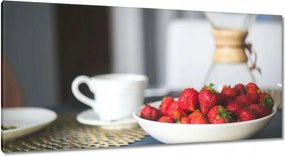 Vászonkép 115x55 Kávé eperrel