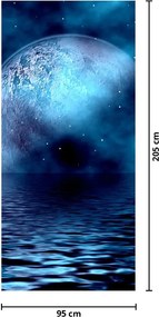 Fotótapéta ajtóra - Hold a tenger felett (95x205cm)