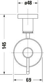 Duravit 99161000 -Falra szerelhető szappanadagoló D-CODE 390 ml matt üveg/fényes króm