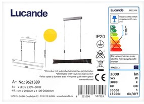 Lucande Lucande - LED Dimmelhető csillár zsinóron EBBA 5xLED/5W/230V LW0323
