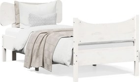 vidaXL fehér tömör fenyőfa ágy matrac nélkül 75 x 190 cm