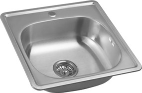 Aqualine Aqualine, Rozsdamentes mosogató 48x18x48cm, AQ4848B