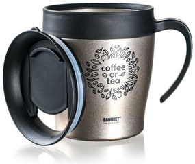 Banquet TAZZA 330 ml utazó termosz, bézs