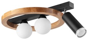 Spotlámpa OTIS 2xG9/5W/230V + 1xE27/15W/230V tölgy