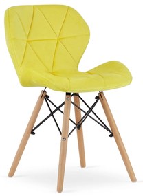 LAGO VELVET sárga szék