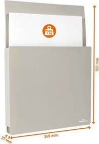 Dokumentumtartó, A4, öntapadó, DURABLE Info Box, szürke (DB507210)