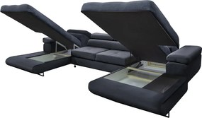 Univerzális ülőgarnitúra, szürke, AMARETA U