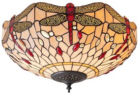 Endon 70723 - Tiffany DRAGONFLY mennyezeti lámpatest 2xE27/60W/230V átm. 41 cm