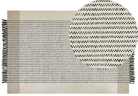 Fekete és bézs gyapjúszőnyeg 200 x 300 cm DIVARLI Beliani