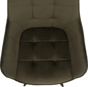 Design fotel, zöld Velvet/fekete, PETIN
