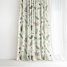 Goldea karácsonyi dekoratív drapéria - téli ágacskák 180x150 cm