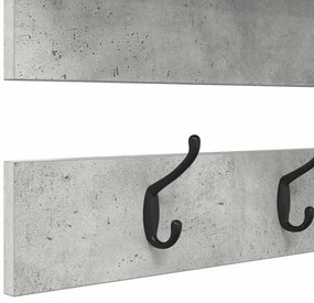 Fali Kabáthorog polcokkal Beton szürke 90 x 15 x 36 cm Faanyag