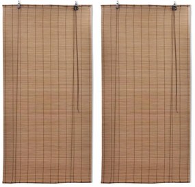 2 db barna bambusz redőny 120 x 220 cm