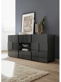 SERIAN antracit színű komód