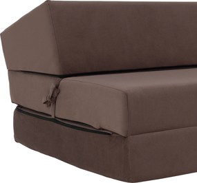 Összecsukható matrac/fotel, 2v1, barna Taupe, VEDIS