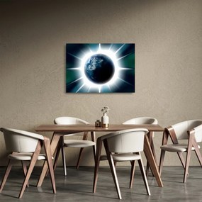 Egy besugárzott bolygó képe (üvegen) (70x50 cm)