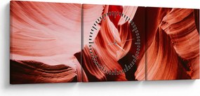 A vörös sziklák képe (órával) (90x30 cm)