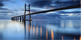 Fotótapéta üvegfalra Világító híd 140x70
