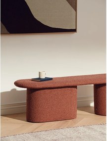 Téglavörös buklé párnázott pad Rull – noo.ma