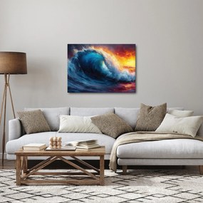 Kép - Hullám a naplementében (70x50 cm)