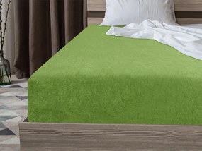 Frottír gumis lepedő POLY zöld 90 x 200 cm