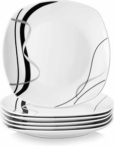 Tányér Étkészlet Malacasa Luna Étkészlet 6DB-OS Szett 25CM Sláger