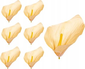 Kalia calla nagy fejű sárga 6 db-os művirág szett