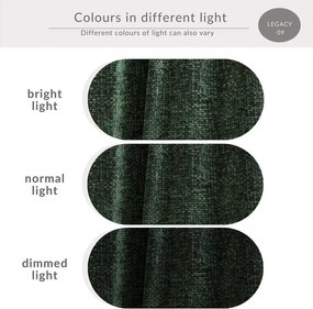 Sötétzöld zsenília kinyitható-tárolóhelyes sarokkanapé (bal oldali-heverő résszel) Leon – Maison de Rêve