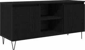 vidaXL TV szekrény Fekete tölgy 104 x 35 x 50 cm Faanyag