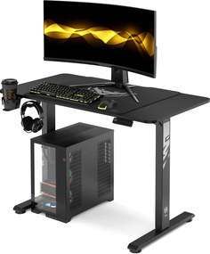 Elektromosan magasságban állítható íróasztal 110 cm fekete: Diablo X-Tensio 1100